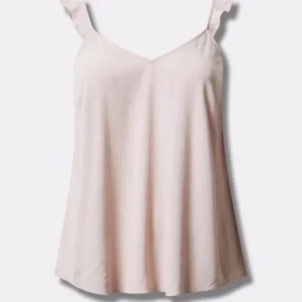 torrid Neutral Tank with Ruffle Straps - Picture 5 of 7